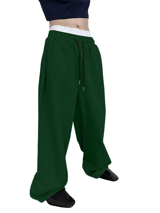 Unisex weite Sweatpants mit elastischem Bund, breitem Bein, Kordelzug und verdeckten Seitentaschen Shop Nory
