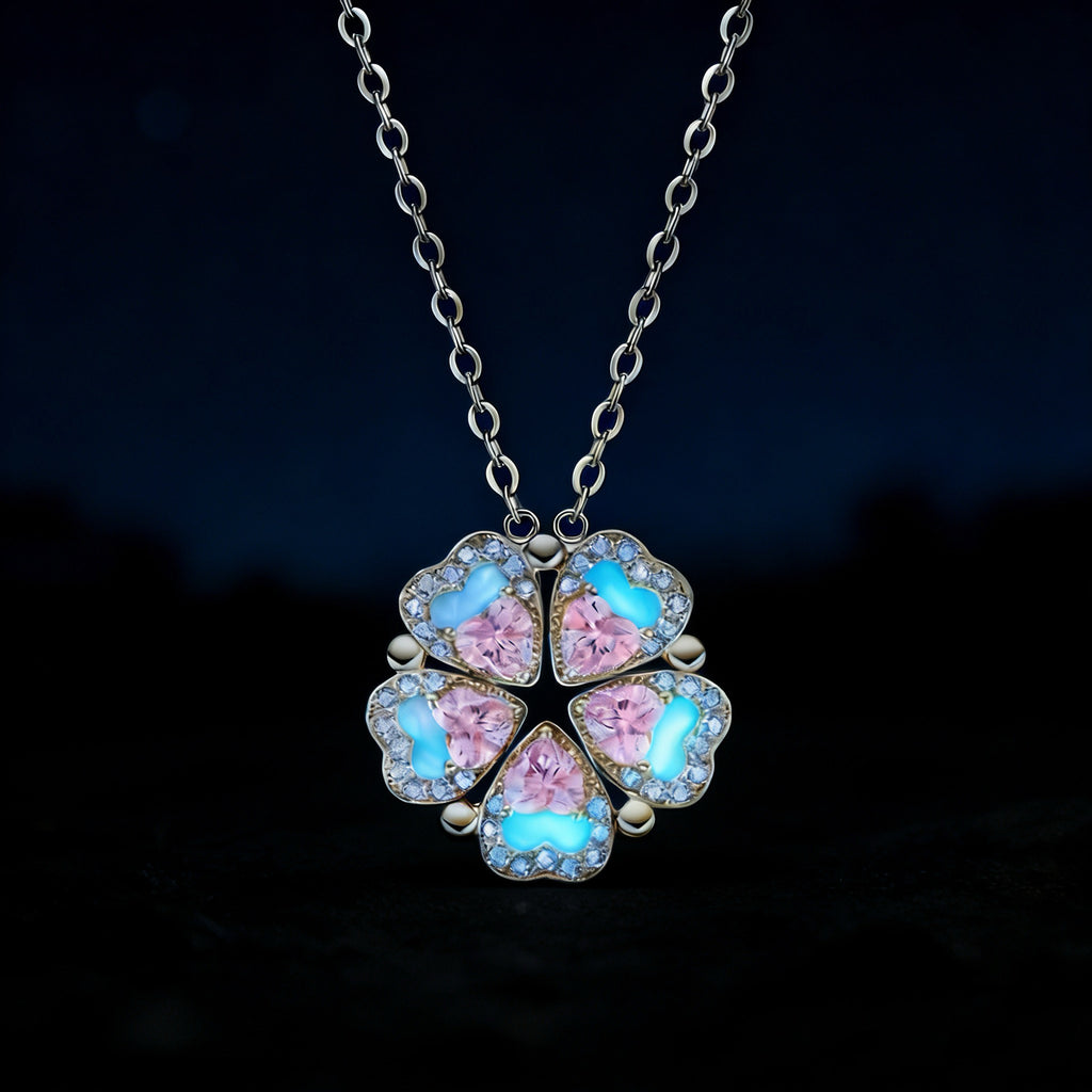 Damen Halskette mit kunstvollem Herzdesign und bunten Zirkonia-Elementen Shop Nory