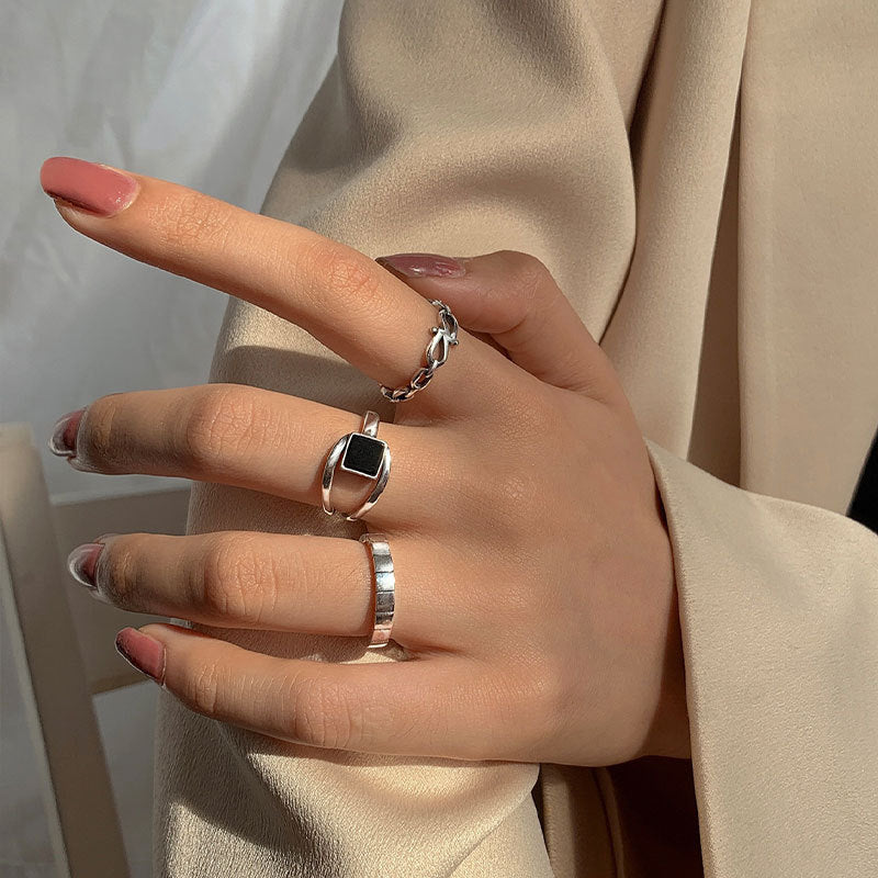 Damen Offener Ring mit innovativem Kettendesign Shop Nory