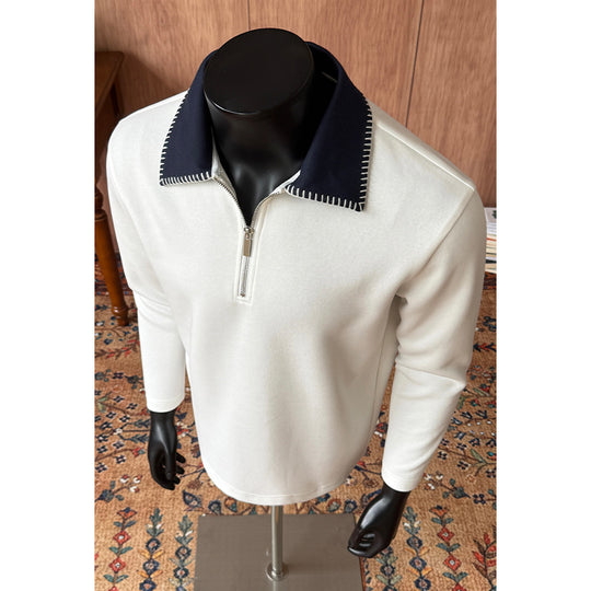 Herren Modischer Stehkragen-Pullover mit Reißverschluss Shop Nory