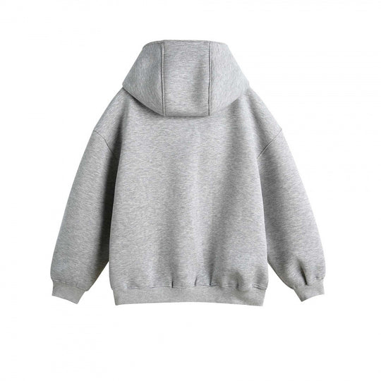 Unisex Oversize-Kapuzenjacke mit asymmetrischem Reißverschluss und hohem Stehkragen Shop Nory