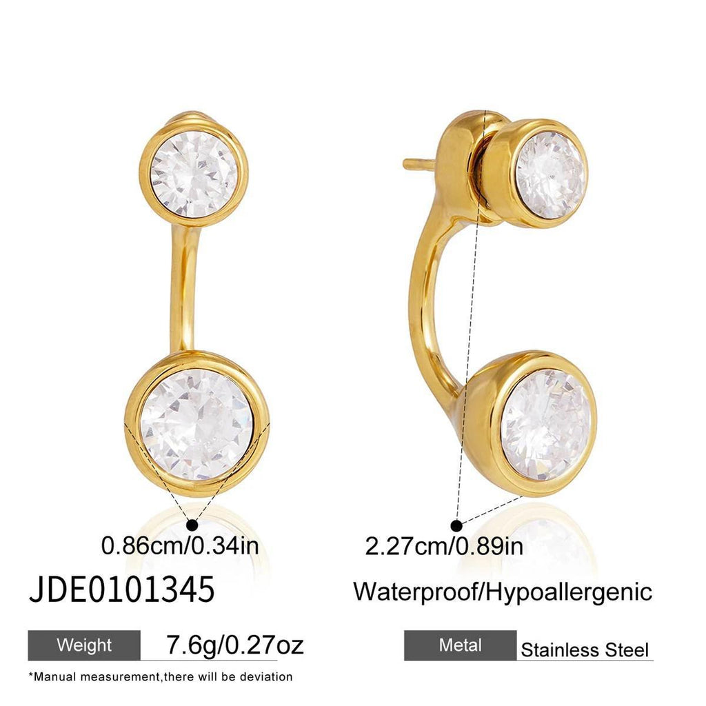 Damen Ohrhänger mit funkelnden Zirkonia und hypoallergenem Edelstahldesign Shop Nory