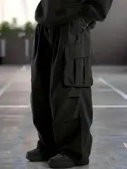 Herren Baggy-Cargohose im Oversize-Utility-Style mit elastischem Bund & Mehrfachtaschen Shop Nory