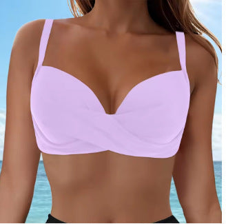 Damen Elegantes Bikinioberteil mit Wickeldesign