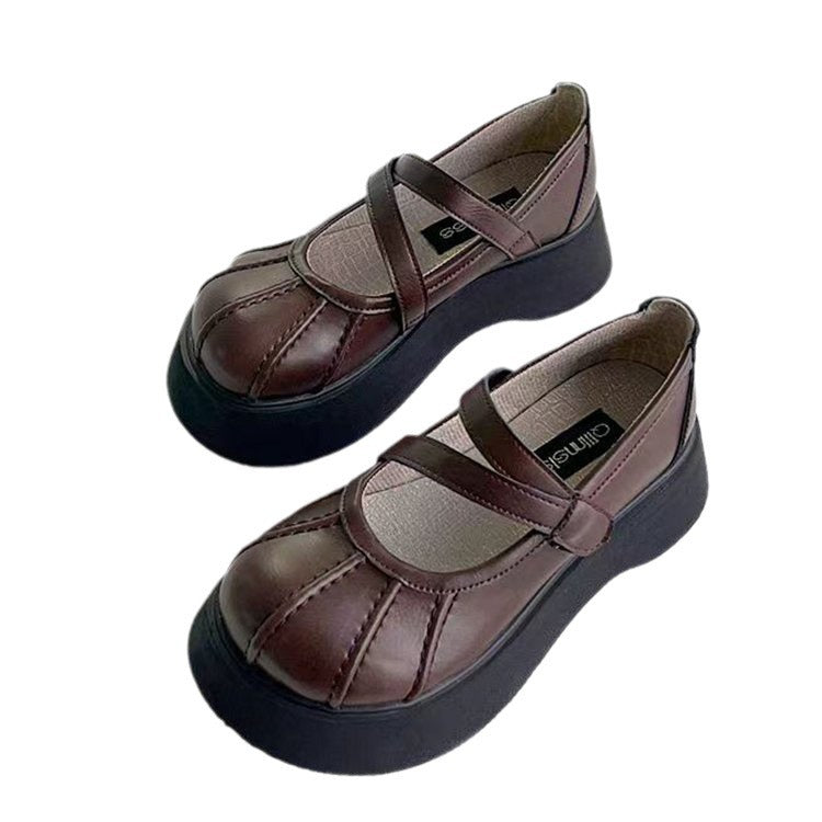 Damen Bequeme Plateauschuhe mit verstellbarem Riemen und stützendem Fußbett Shopnory