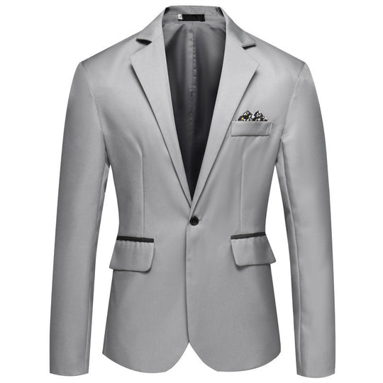 Herren Slim-Fit Smoking-Sakko mit Ein-Knopf‑Verschluss und kontrastierten Pattentaschen Shop Nory