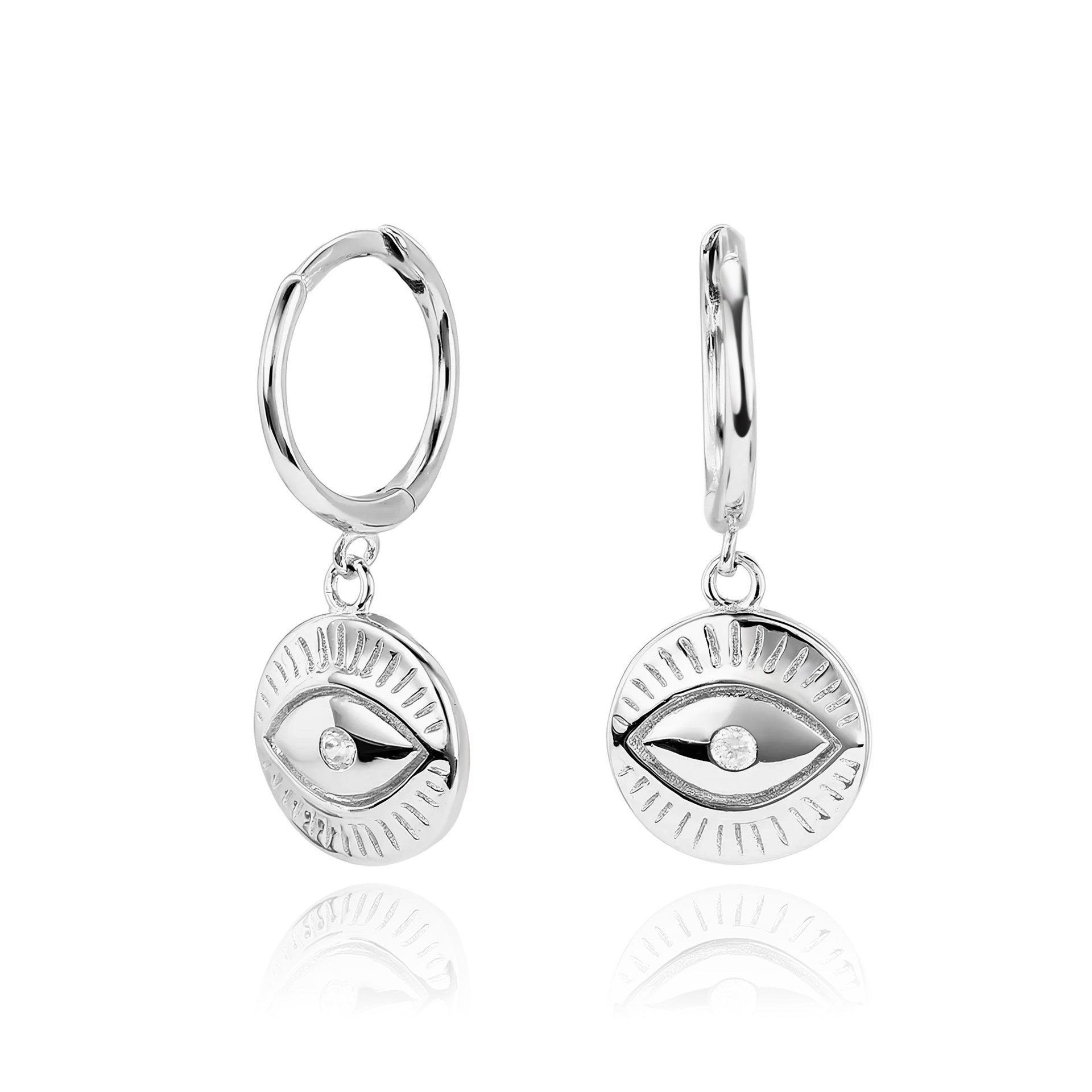 Damen Ohrhänger mit schützendem Augenmotiv aus hochwertigem 925 Sterling Silber Shop Nory
