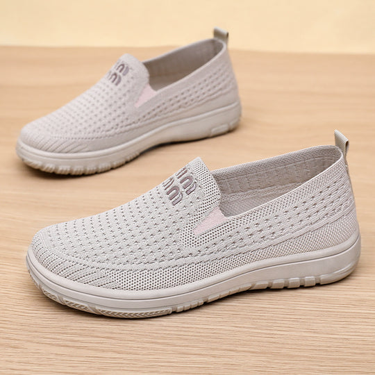 Damen nan nahtloser Strick-Slipper mit elastischem Einstieg und orthopädischer Memory-Fußbett-Stütze Shop Nory