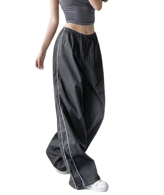 Damen Sportliche Hose mit weitem Schnitt und elastischem Bund