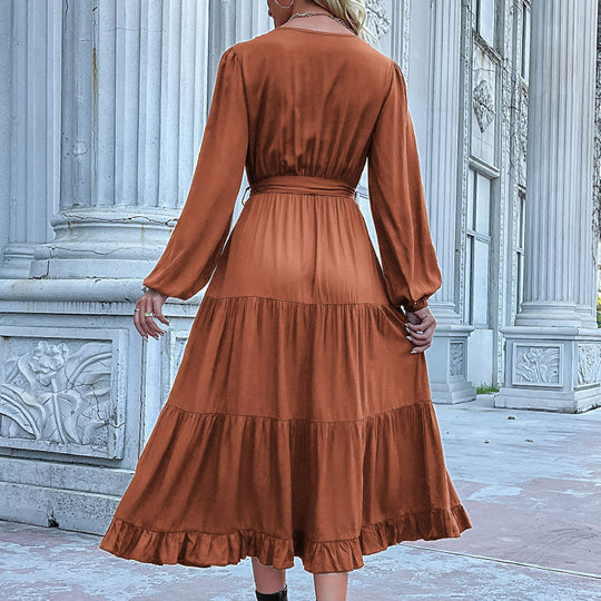 Damen Lange Bluse mit Taillengürtel Shop Nory