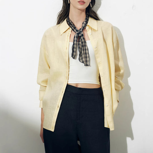 Damen Luftige Leinenbluse Shop Nory