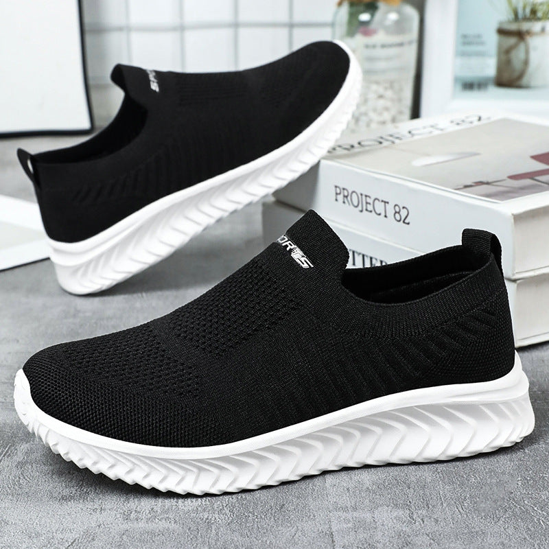 Damen Leichte Slip-On Freizeitschuhe mit atmungsaktivem Strickdesign