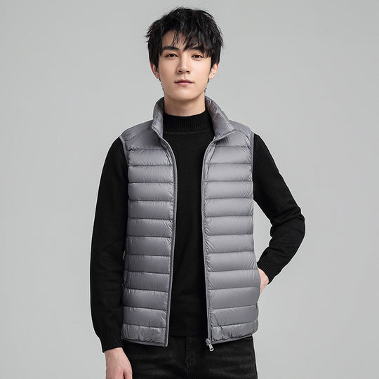 Herren Ultraleichte gesteppte Isolationsweste mit hohem Stehkragen und Packfunktion Shop Nory