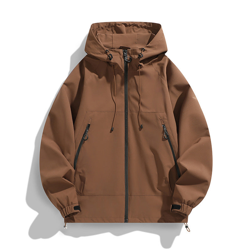 Herren Technische Wind- und Wasserabweisende Kapuzenjacke mit verstellbarem Saum Shop Nory