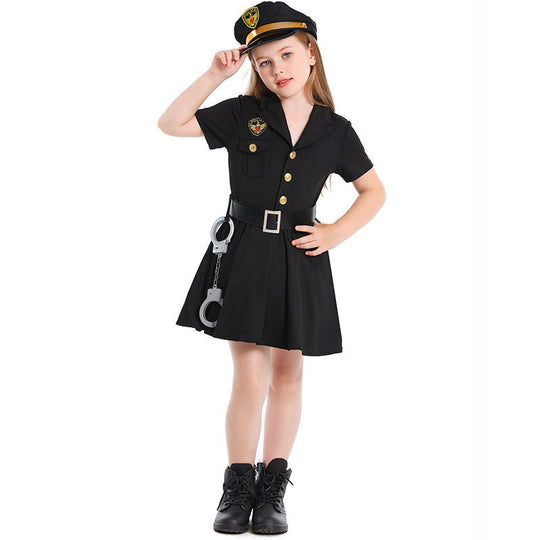Mädchen Polizeikostüm mit Rock und Hut Shop Nory