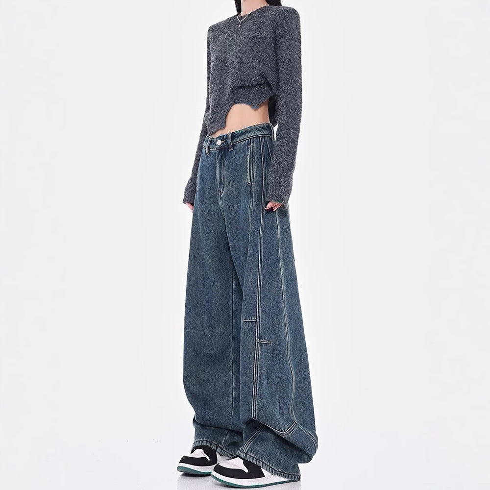 Damen Weite Denim-Hosen