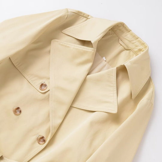 Damen Midi-Trenchcoat aus leichtem Funktionsstoff mit Bindegürtel und Sturmklappe Shop Nory