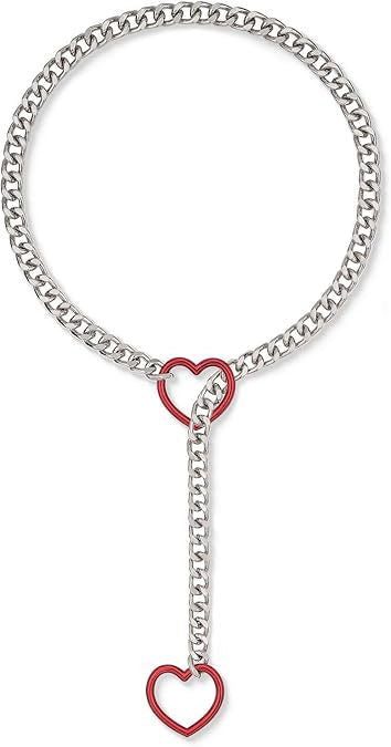 Damen auffällige Kette mit Herzanhängern und charakteristischem Design Shop Nory
