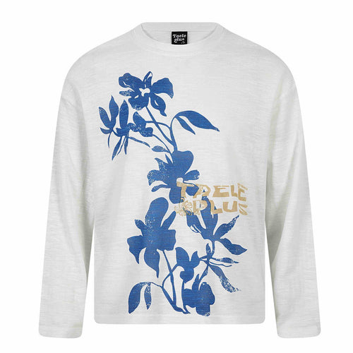 Unisex Oversize-Langarmshirt aus Slub‑Jersey mit floralem Print Shop Nory