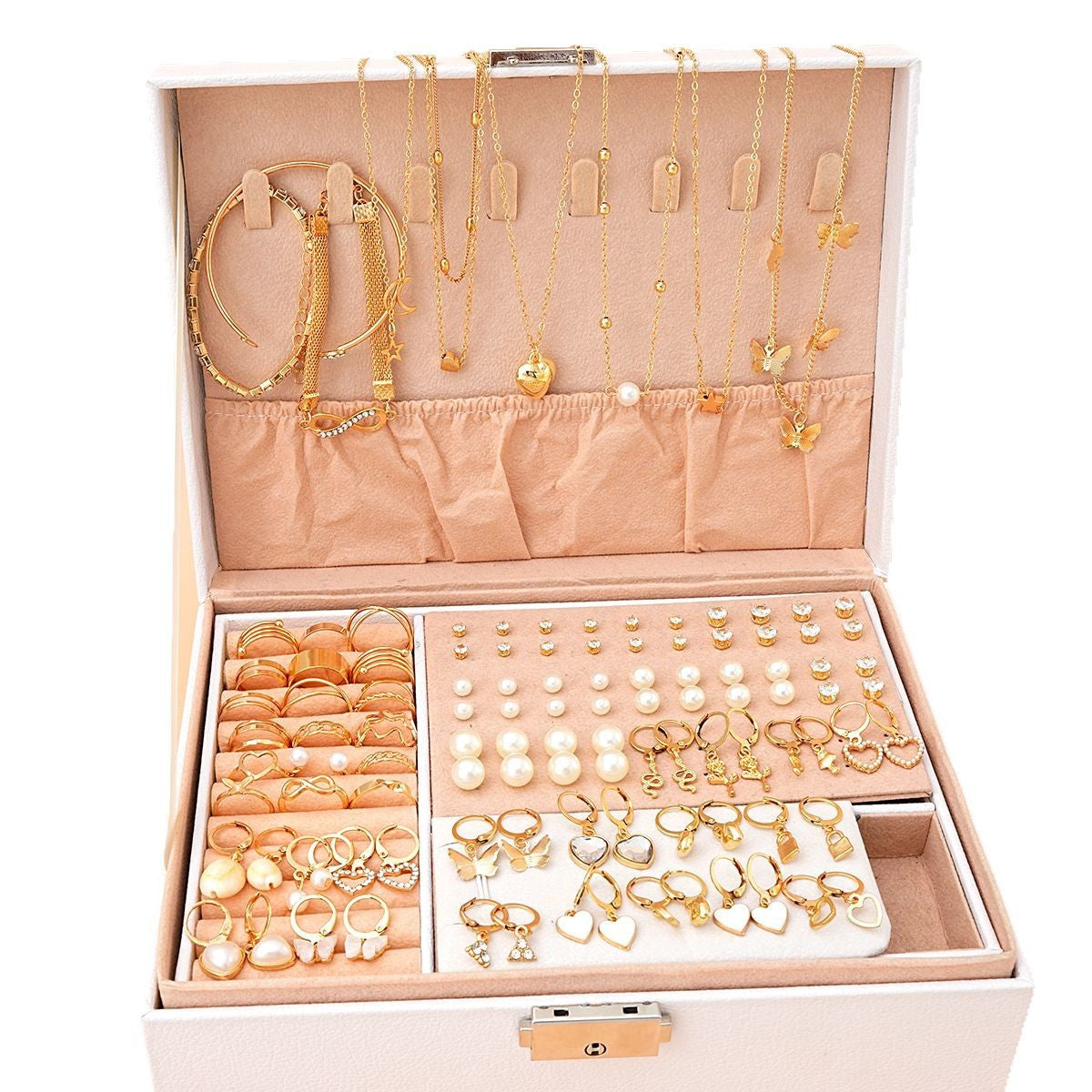 Damen Schmuckset mit vielseitigen Anhängern und elegantem Kettenaufbewahrung Shop Nory