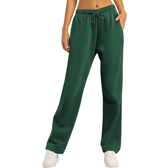 Damen nan hochwertige Relax-Hose mit hoher Taille, geradem Bein und integrierten Eingrifftaschen Shop Nory