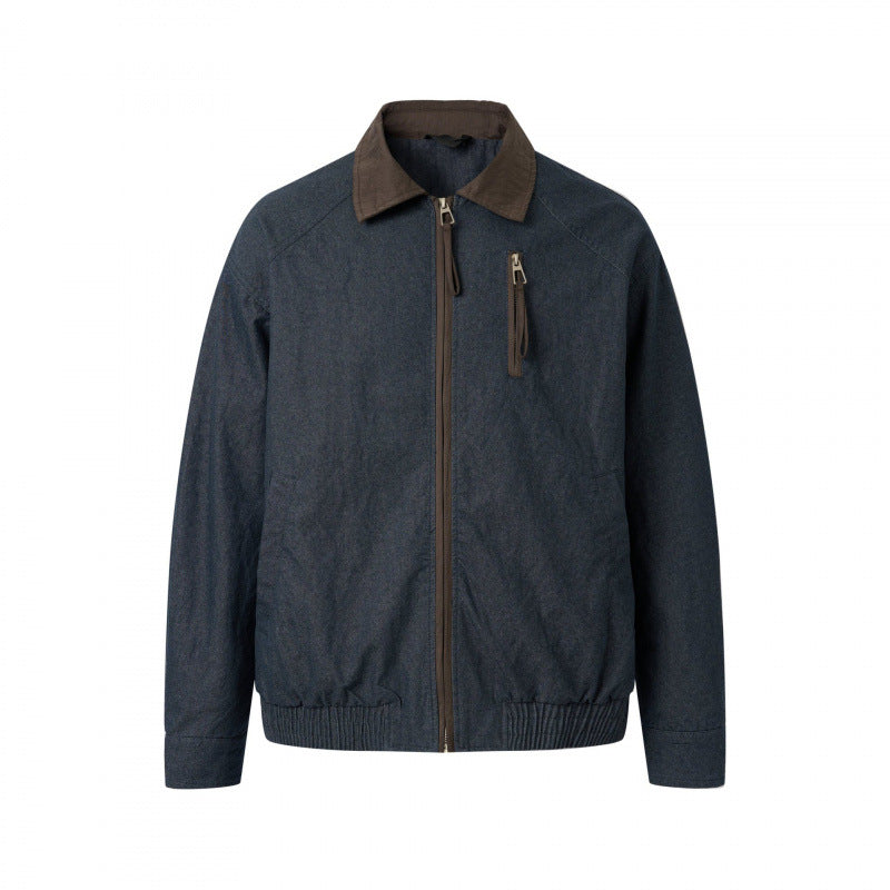 Herren Kurzblouson aus Canvas mit Cordkragen, Brustreißverschluss und elastischem Saum Shop Nory