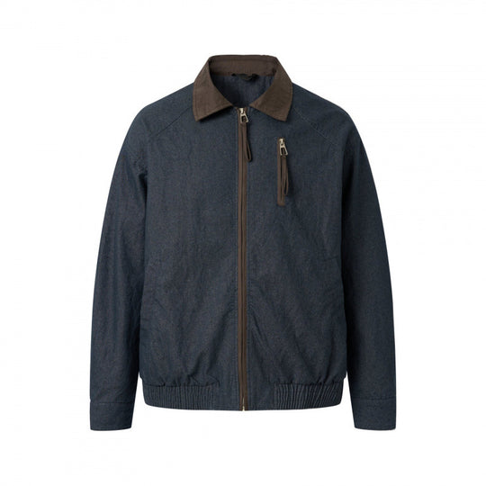 Herren Kurzblouson aus Canvas mit Cordkragen, Brustreißverschluss und elastischem Saum Shop Nory