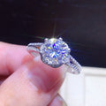 Damen Brillanter Solitär-Ring mit funkelndem Kristallbesatz Shop Nory