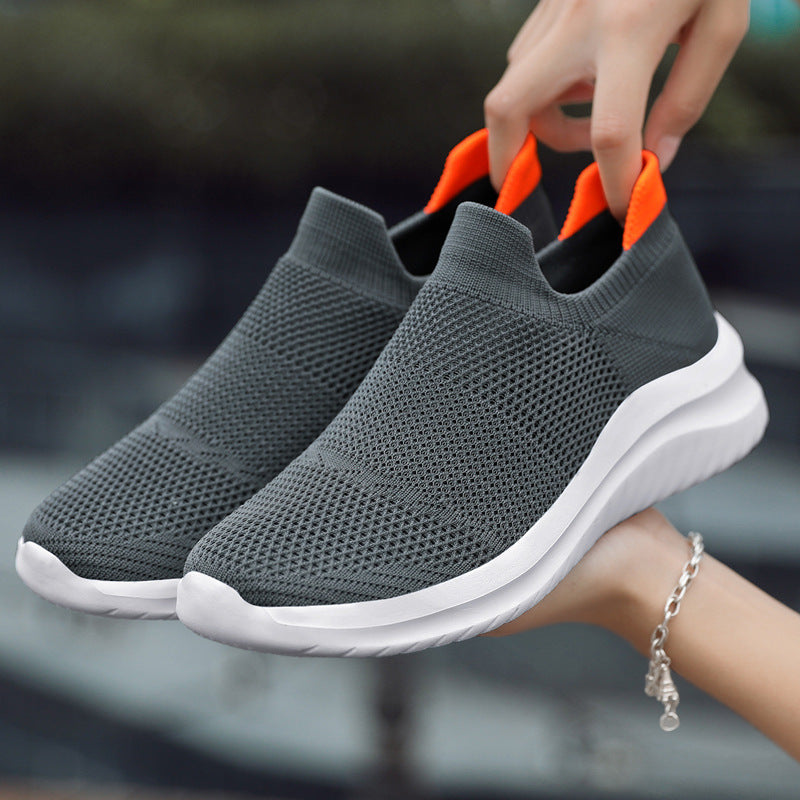 Unisex nan atmungsaktive Strick-Schlupfsneaker mit ergonomischem Memory-Fußbett