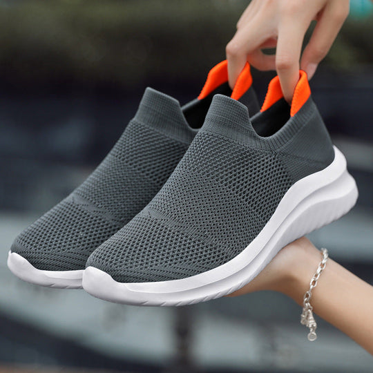 Unisex nan atmungsaktive Strick-Schlupfsneaker mit ergonomischem Memory-Fußbett