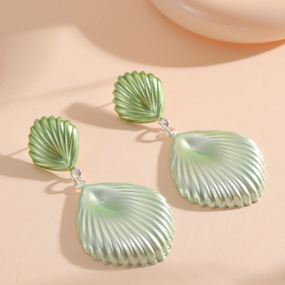 Damen Hängende Ohrringe im eleganten Muscheldesign Shop Nory