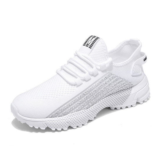 Herren nan atmungsaktive Stricksneaker mit profilierter Laufsohle und gepolsterter Fersenmanschette