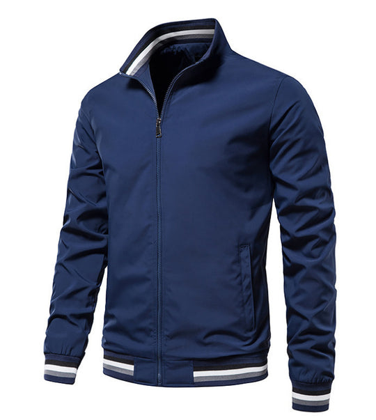 Herren leichte Bomberjacke mit Stehkragen, winddichter Außenlage und elastischen Rippbündchen Shop Nory