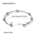 Damen Armreif mit elegantem Kugeldesign aus hypoallergenem Edelstahl Shop Nory