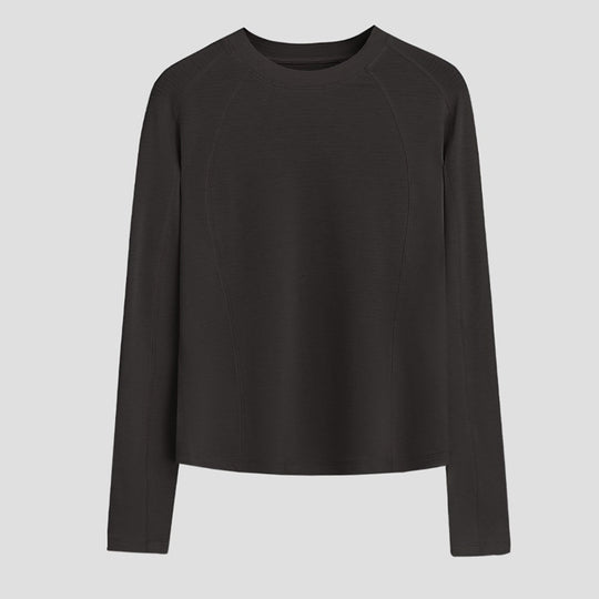 Damen Leichtes Longsleeve-Feinstrickshirt mit Raglanärmeln und Rundhalsausschnitt Shop Nory