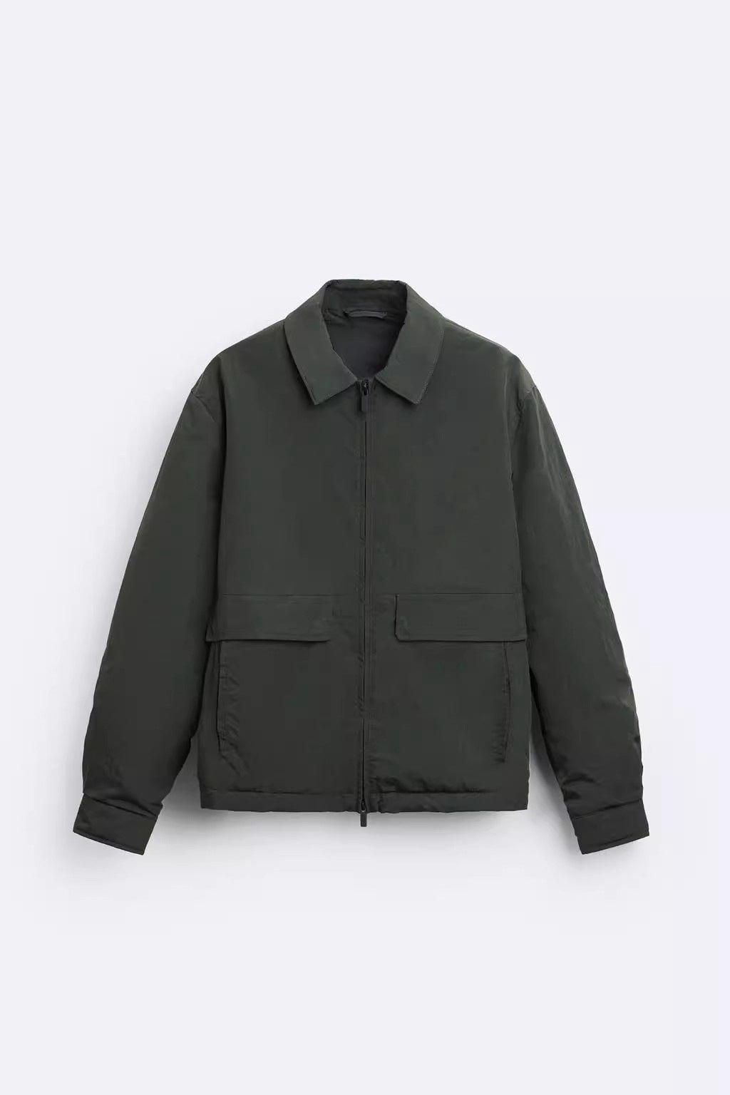 Herren Leichte Utility-Blousonjacke mit Hemdkragen und aufgesetzten Pattentaschen Shop Nory
