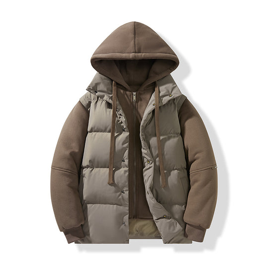 Herren Hybrid-Steppjacke mit integrierter Kapuzen-Fleeceinnenschicht Shop Nory