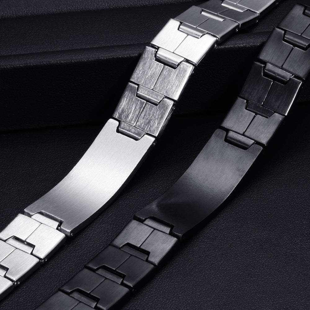 Herren Edelstahlarmband mit modernem Gliederdesign Shop Nory