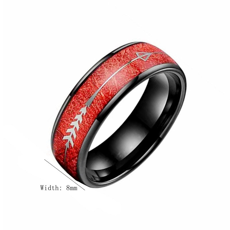Herren Ring mit kunstvollem Pfeilmuster und innovativem Oberflächendesign Shop Nory