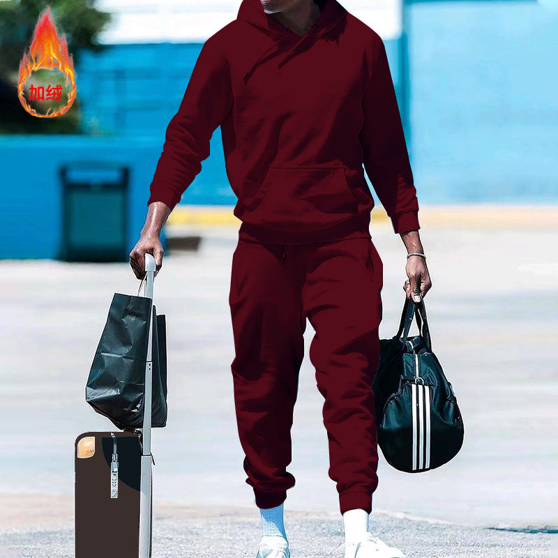 Herren lässiges Freizeit-Set mit Kapuzenpullover und Jogginghose
