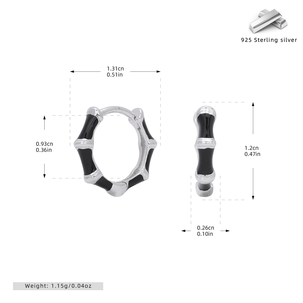 Damen Ohrstecker im modernen Bambusdesign Shop Nory