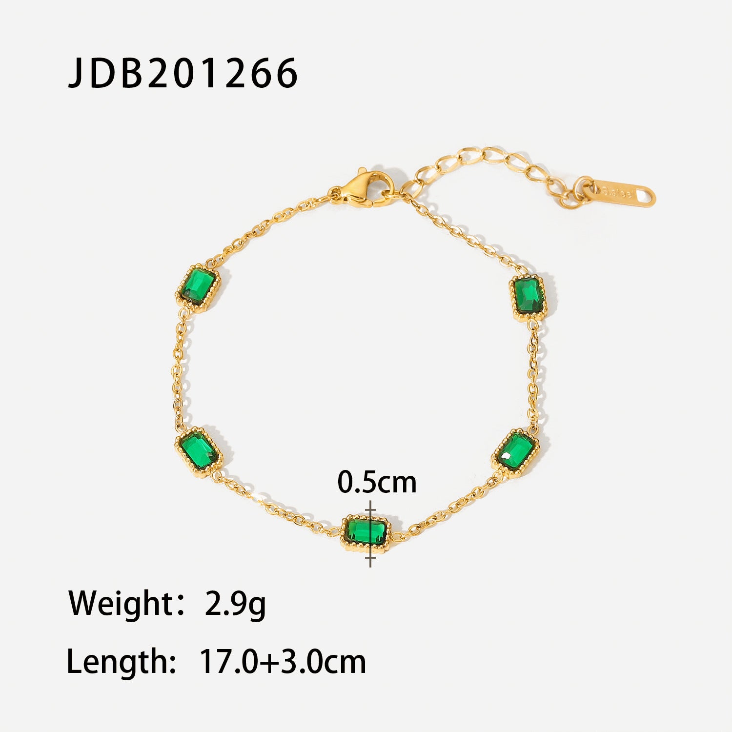 Damen Armkette mit herzförmigen Zirkonia-Anhängern Shop Nory