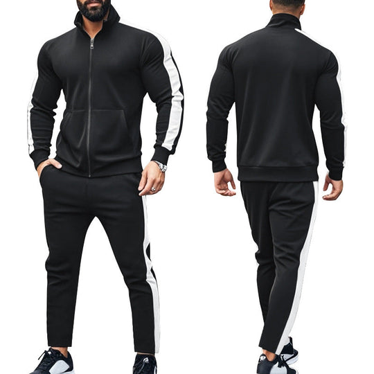 Herren Sportlicher Trainingsanzug mit modernem Stehkragen und praktischen Taschen