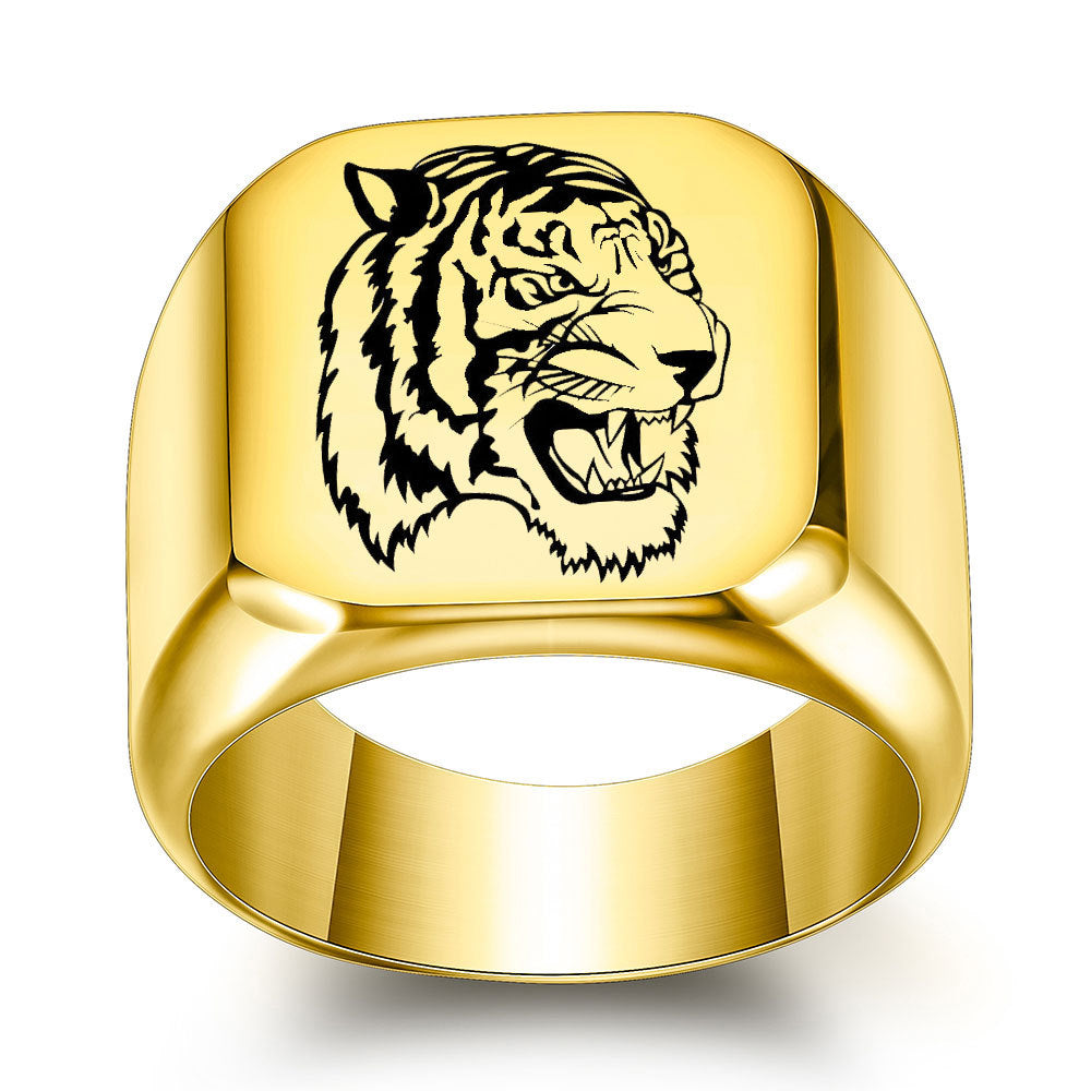 Herren Ring mit kunstvollem Tigerkopf-Design Shop Nory