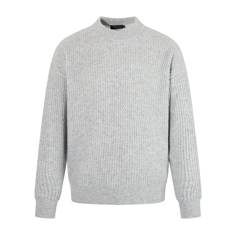 Herren Feinstrick-Pullover mit Strukturstrick und schmalem Stehkragen Shop Nory