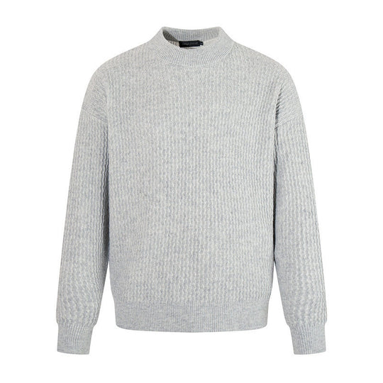 Herren Feinstrick-Pullover mit Strukturstrick und schmalem Stehkragen Shop Nory