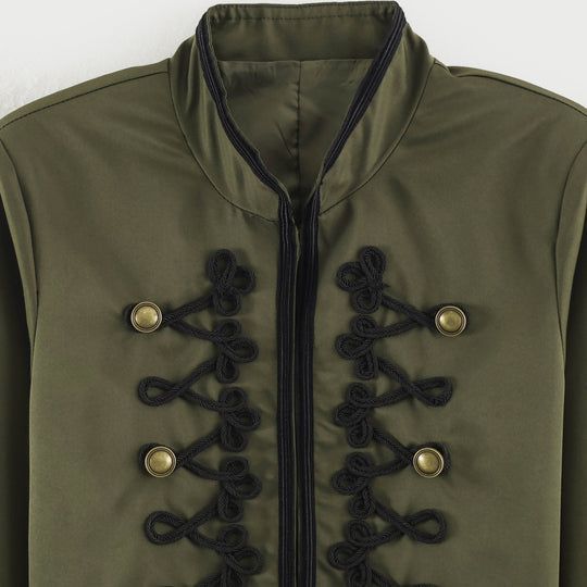 Damen Cropped Jacke im Matrosen‑Militär‑Mix mit Zierkordeln und Messingknöpfen Shop Nory