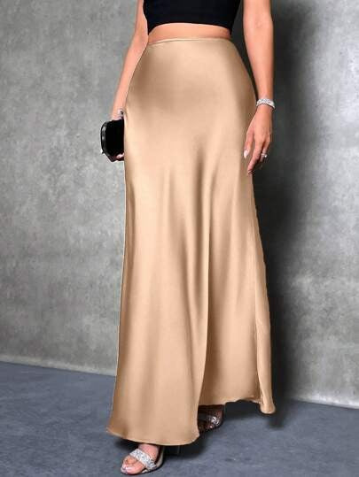 Damen Maxirock mit fließendem Schnitt und elegantem Fall