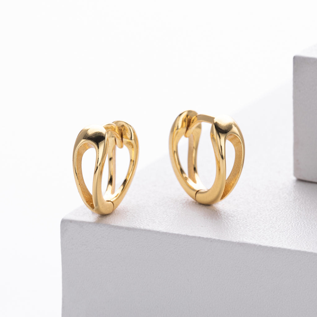 Damen Ohrhänger mit modernem geschwungenem Design aus 925 Sterling Silber Shop Nory