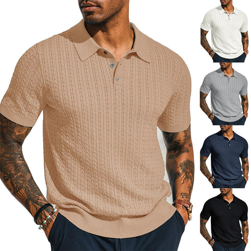 Herren Poloshirt mit strukturiertem Design und Kurzarm